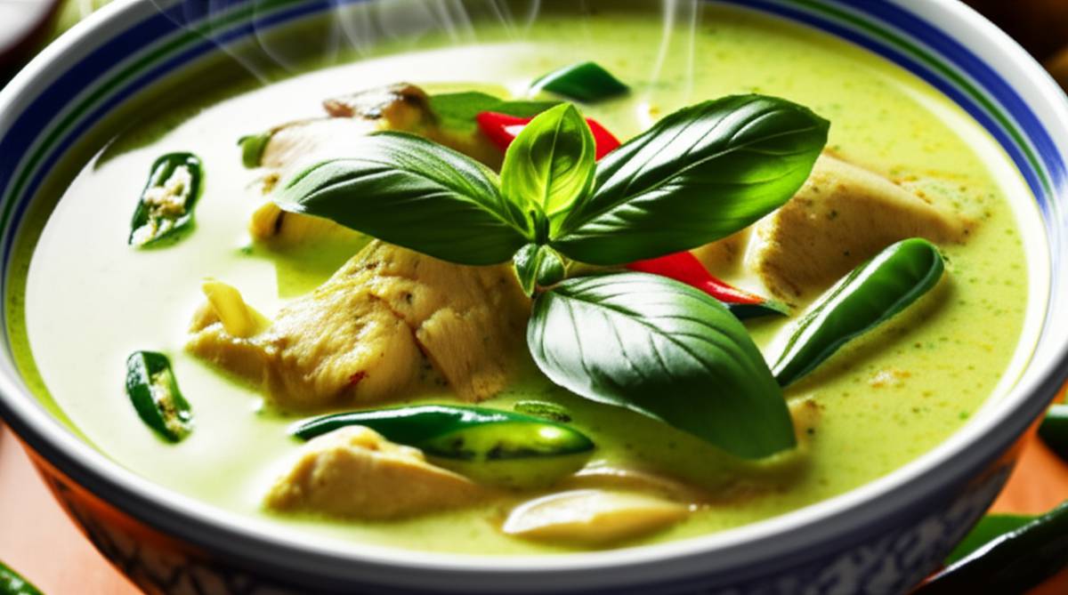 طرز تهیه Gaeng Keow Wan Kai | مرغ سبز تایلندی اصیل و خوشمزه